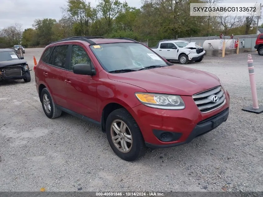 2012 Hyundai Santa Fe Gls VIN: 5XYZG3AB6CG133672 Lot: 40591846