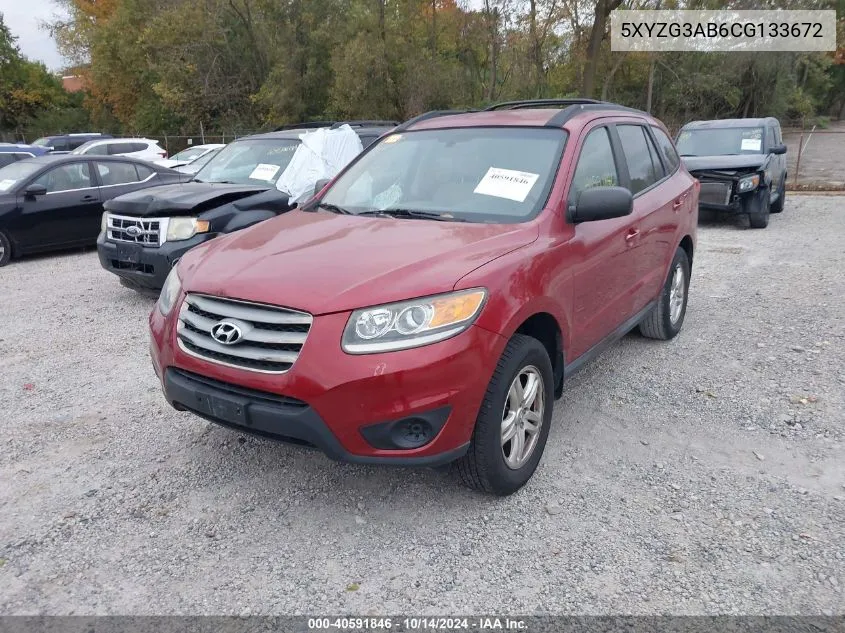 2012 Hyundai Santa Fe Gls VIN: 5XYZG3AB6CG133672 Lot: 40591846