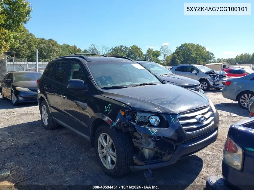 2012 Hyundai Santa Fe Limited V6 VIN: 5XYZK4AG7CG100101 Lot: 40594451