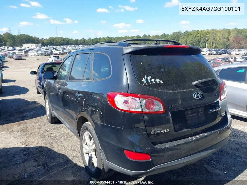 5XYZK4AG7CG100101 2012 Hyundai Santa Fe Limited V6