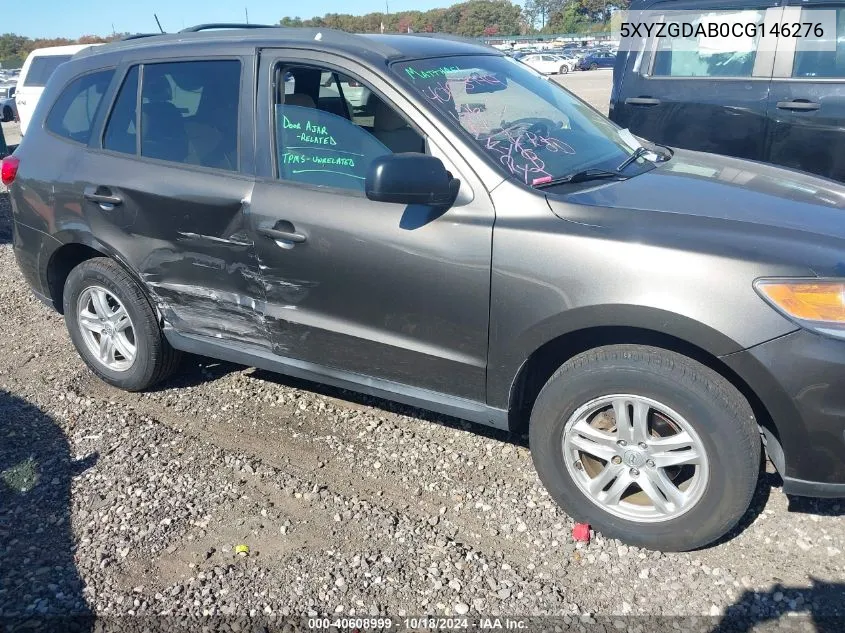 5XYZGDAB0CG146276 2012 Hyundai Santa Fe Gls