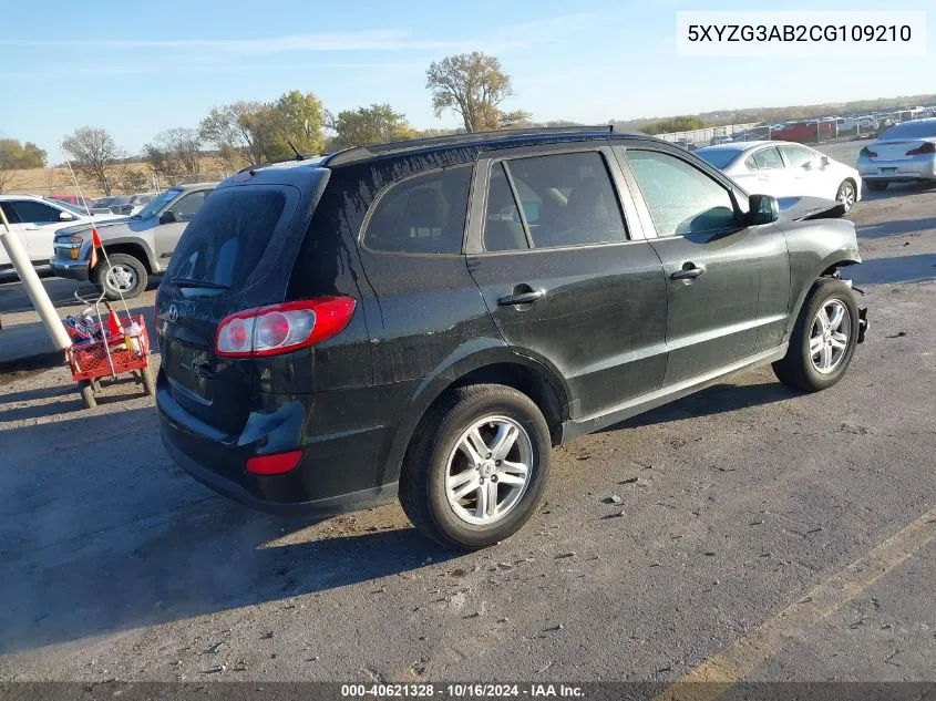 2012 Hyundai Santa Fe Gls VIN: 5XYZG3AB2CG109210 Lot: 40621328