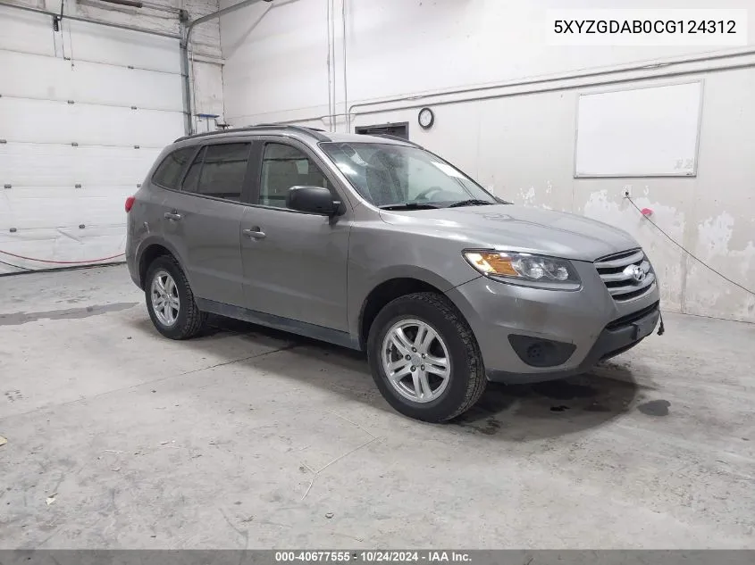 2012 Hyundai Santa Fe Gls VIN: 5XYZGDAB0CG124312 Lot: 40677555