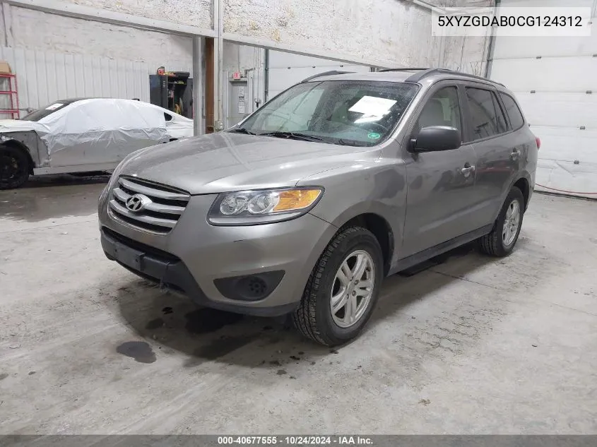 2012 Hyundai Santa Fe Gls VIN: 5XYZGDAB0CG124312 Lot: 40677555