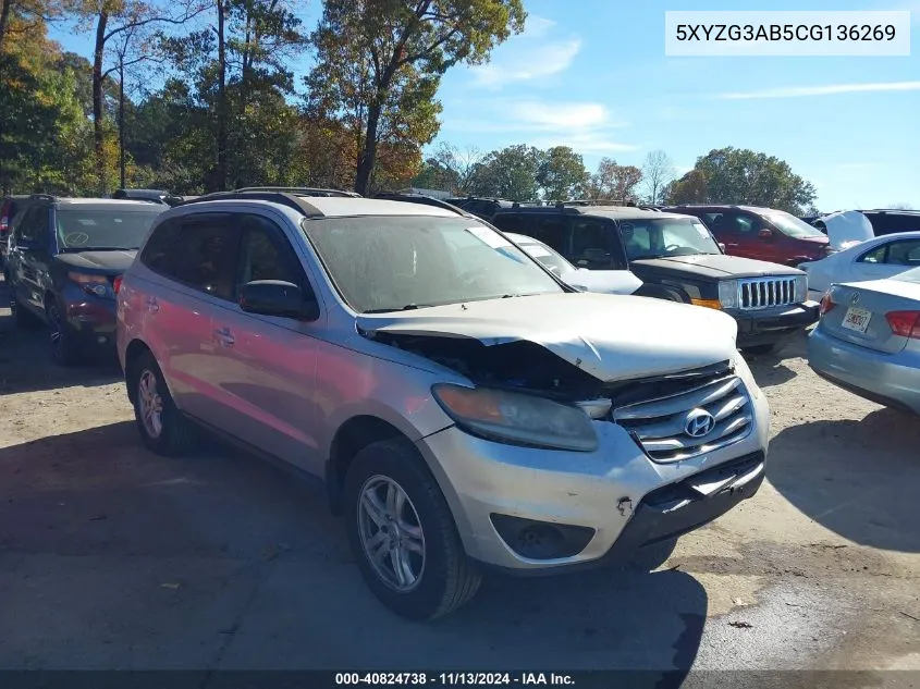 2012 Hyundai Santa Fe Gls VIN: 5XYZG3AB5CG136269 Lot: 40824738