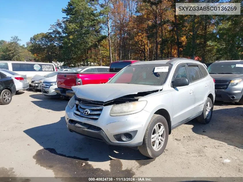 2012 Hyundai Santa Fe Gls VIN: 5XYZG3AB5CG136269 Lot: 40824738