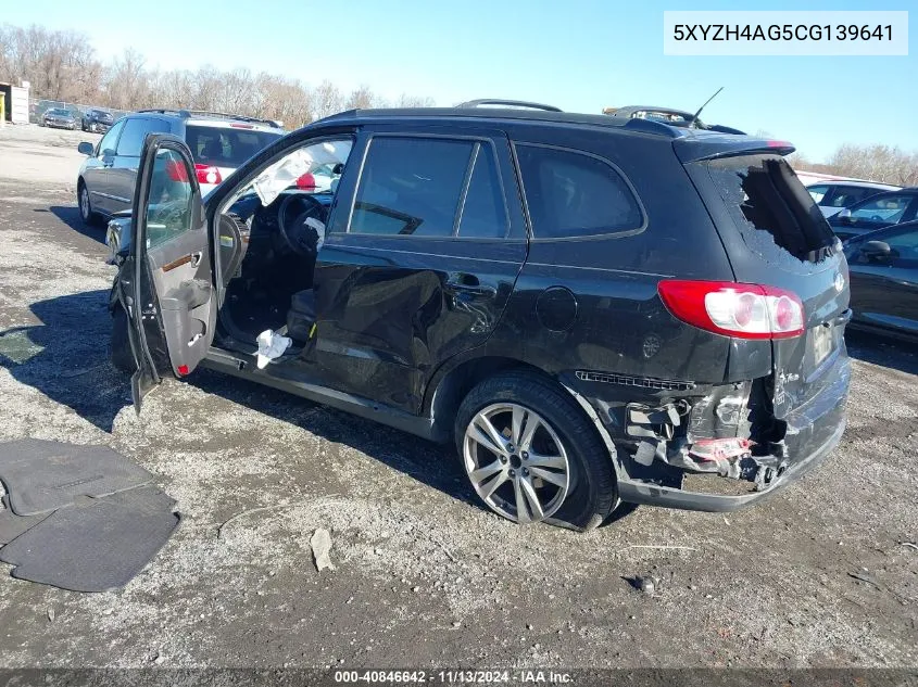 2012 Hyundai Santa Fe Se VIN: 5XYZH4AG5CG139641 Lot: 40846642