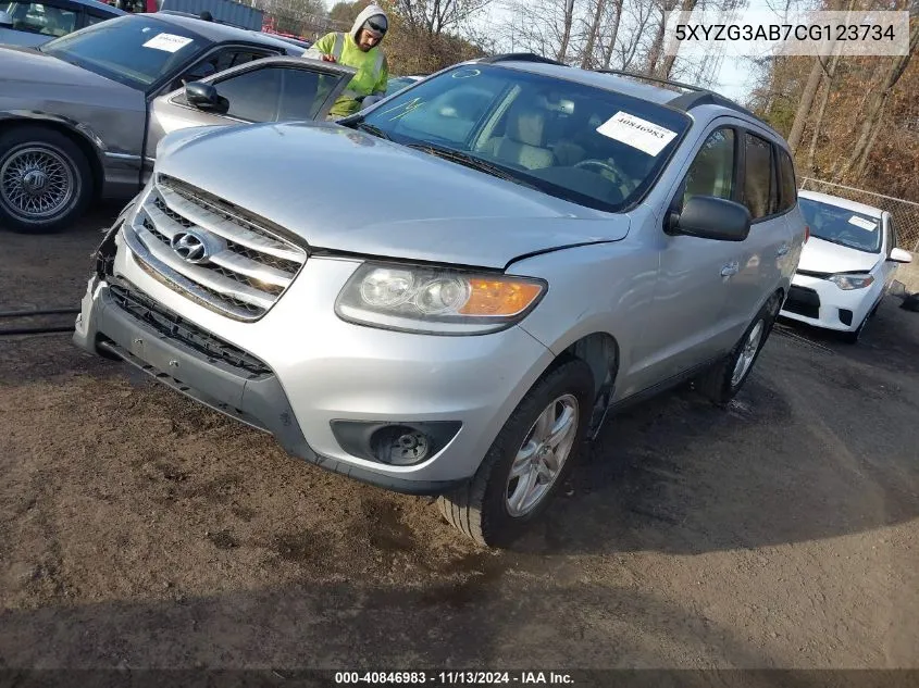 2012 Hyundai Santa Fe Gls VIN: 5XYZG3AB7CG123734 Lot: 40846983