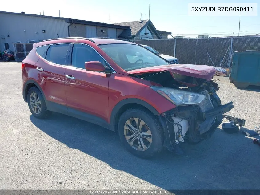 2013 Hyundai Santa Fe VIN: 5XYZUDLB7DG090411 Lot: 12037729