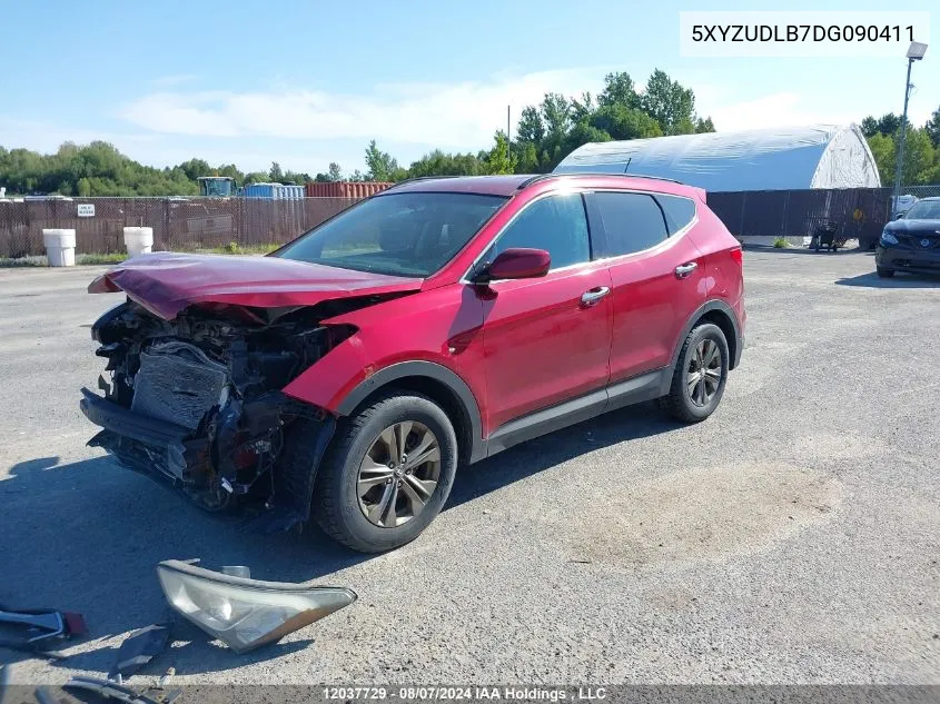 2013 Hyundai Santa Fe VIN: 5XYZUDLB7DG090411 Lot: 12037729