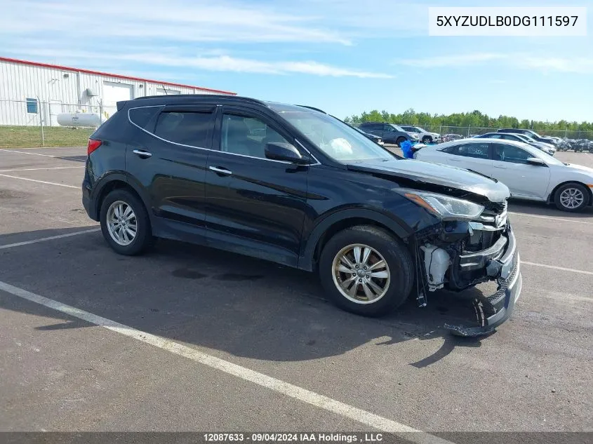 2013 Hyundai Santa Fe Sport VIN: 5XYZUDLB0DG111597 Lot: 12087633