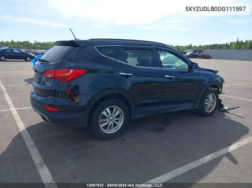 2013 Hyundai Santa Fe Sport VIN: 5XYZUDLB0DG111597 Lot: 12087633