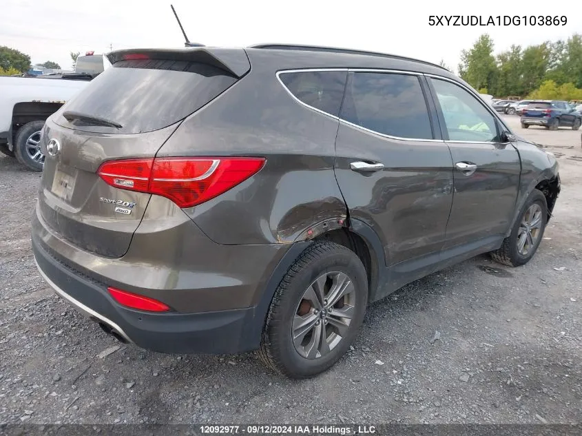 2013 Hyundai Santa Fe Sport 2.0T Premium VIN: 5XYZUDLA1DG103869 Lot: 12092977