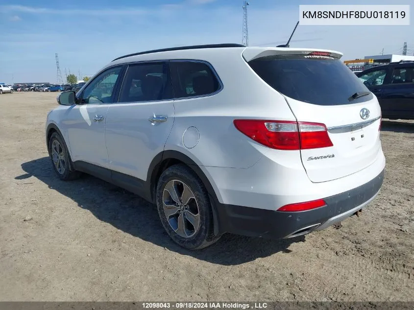 2013 Hyundai Santa Fe Gls VIN: KM8SNDHF8DU018119 Lot: 12098043