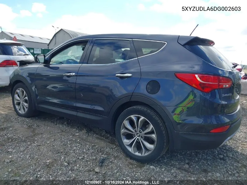 2013 Hyundai Santa Fe Sport 2.0T Se VIN: 5XYZUDLA6DG002603 Lot: 12100907