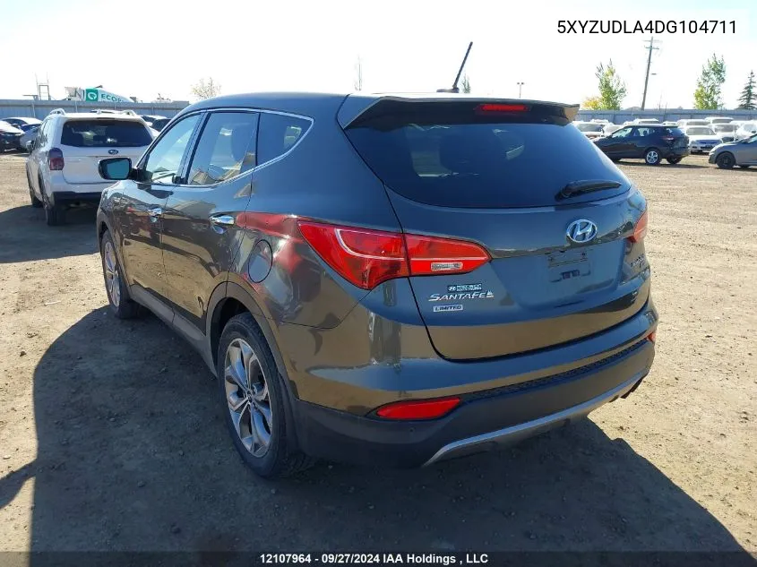 2013 Hyundai Santa Fe Sport VIN: 5XYZUDLA4DG104711 Lot: 12107964