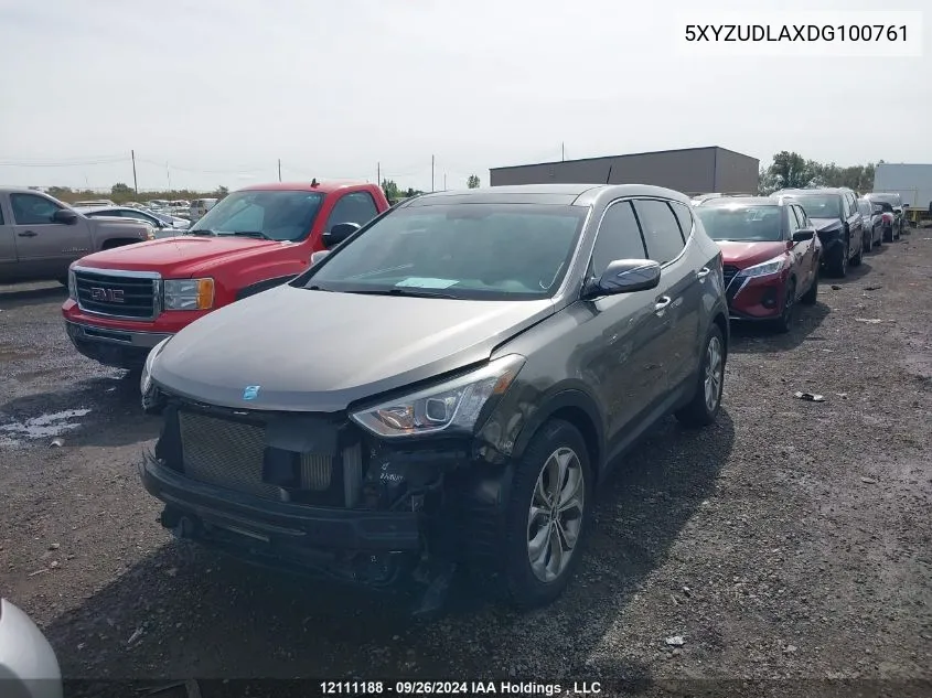 2013 Hyundai Santa Fe Sport VIN: 5XYZUDLAXDG100761 Lot: 12111188