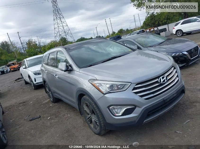 2013 Hyundai Santa Fe Xl Limited VIN: KM8SNDHF0DU009026 Lot: 12120640