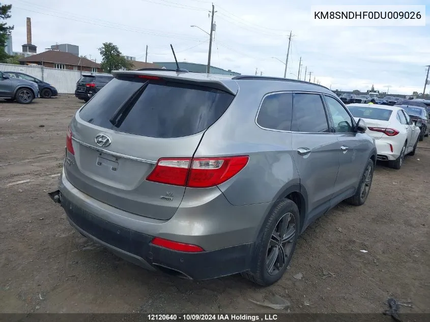 2013 Hyundai Santa Fe Xl Limited VIN: KM8SNDHF0DU009026 Lot: 12120640