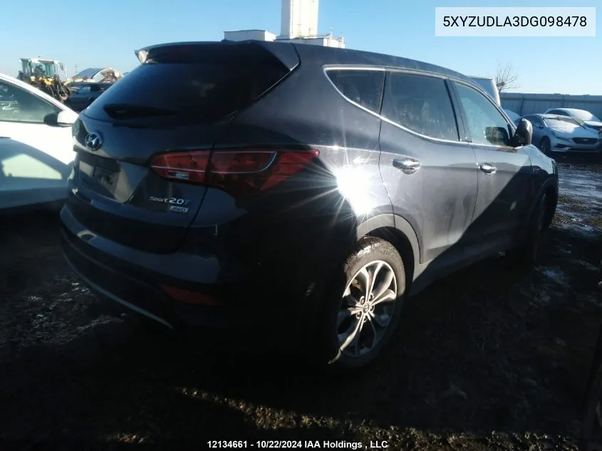 2013 Hyundai Santa Fe Sport 2.0T Se VIN: 5XYZUDLA3DG098478 Lot: 12134661