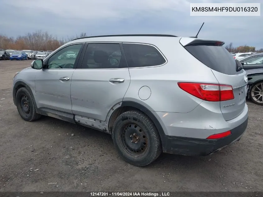 2013 Hyundai Santa Fe Xl VIN: KM8SM4HF9DU016320 Lot: 12147201