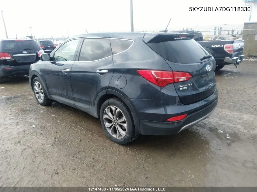 2013 Hyundai Santa Fe Sport VIN: 5XYZUDLA7DG118330 Lot: 12147430