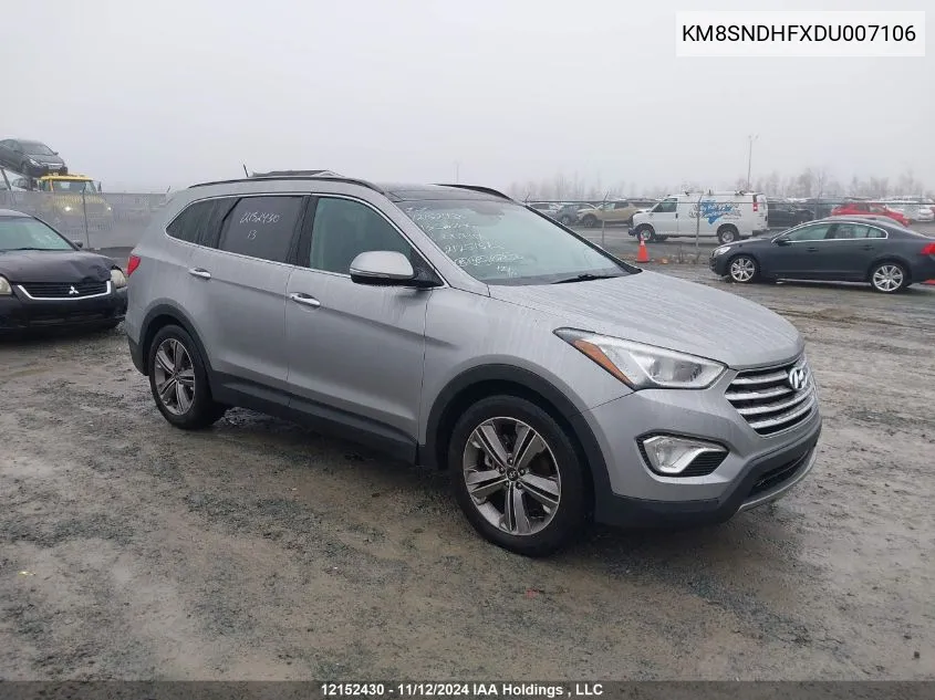 2013 Hyundai Santa Fe Xl Limited VIN: KM8SNDHFXDU007106 Lot: 12152430