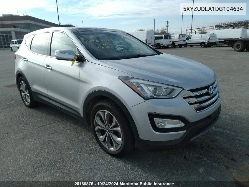 2013 Hyundai Santa Fe 2.0T VIN: 5XYZUDLA1DG104634 Lot: 20180876