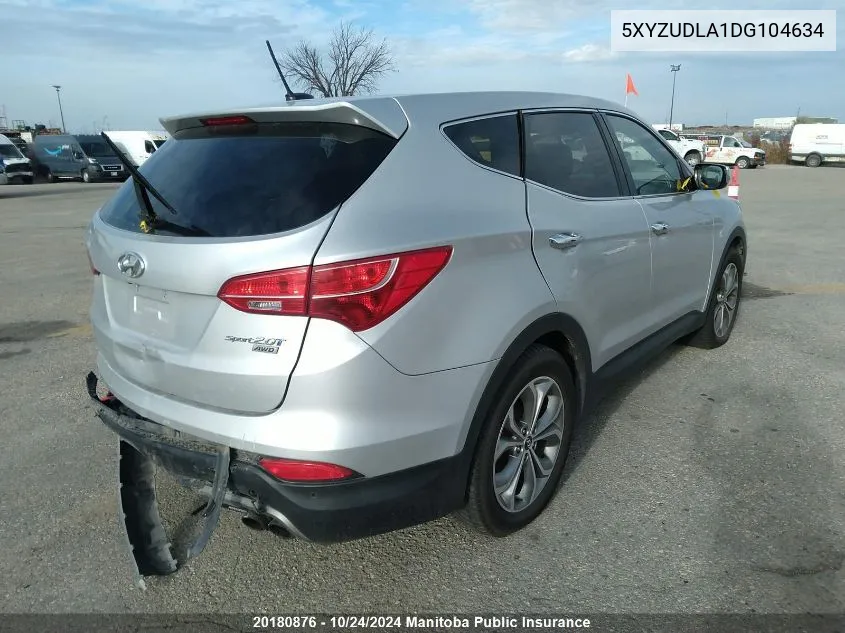 2013 Hyundai Santa Fe 2.0T VIN: 5XYZUDLA1DG104634 Lot: 20180876