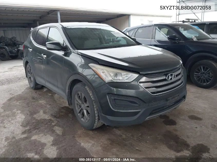 2013 Hyundai Santa Fe Sport VIN: 5XYZT3LB8DG072058 Lot: 39313117