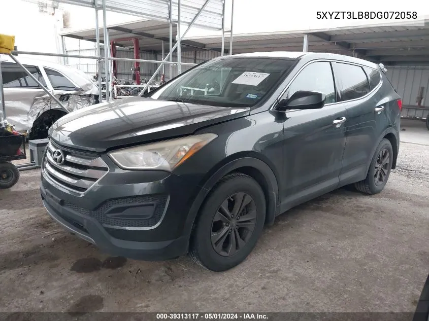 2013 Hyundai Santa Fe Sport VIN: 5XYZT3LB8DG072058 Lot: 39313117