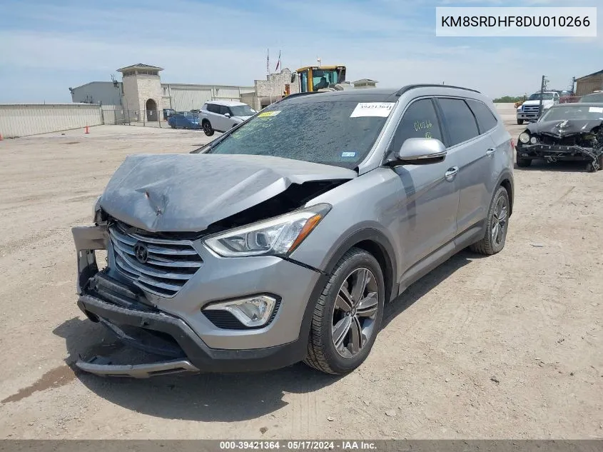 2013 Hyundai Santa Fe Limited VIN: KM8SRDHF8DU010266 Lot: 39421364