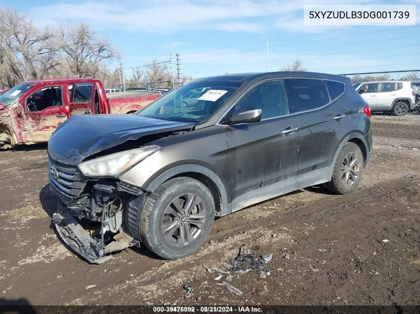 2013 Hyundai Santa Fe Sport VIN: 5XYZUDLB3DG001739 Lot: 39476092