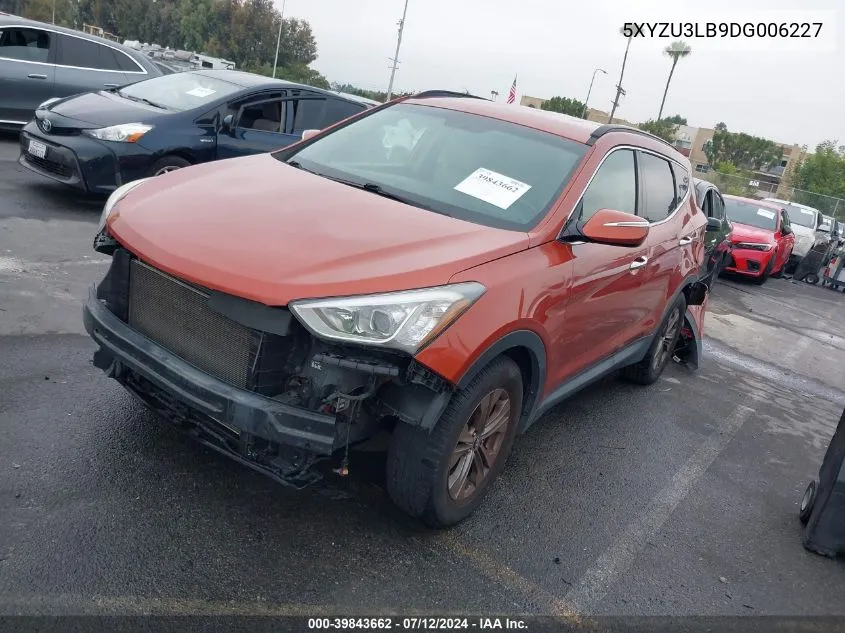 2013 Hyundai Santa Fe Sport VIN: 5XYZU3LB9DG006227 Lot: 39843662