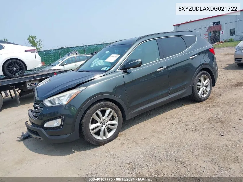 2013 Hyundai Santa Fe Sport 2.0T VIN: 5XYZUDLAXDG021722 Lot: 40107775