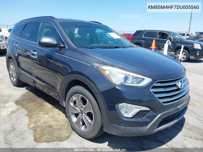 2013 Hyundai Santa Fe Gls VIN: KM8SM4HF7DU005560 Lot: 40141264