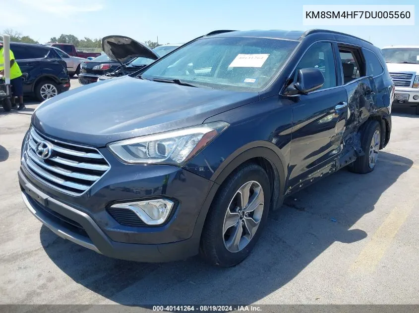 2013 Hyundai Santa Fe Gls VIN: KM8SM4HF7DU005560 Lot: 40141264