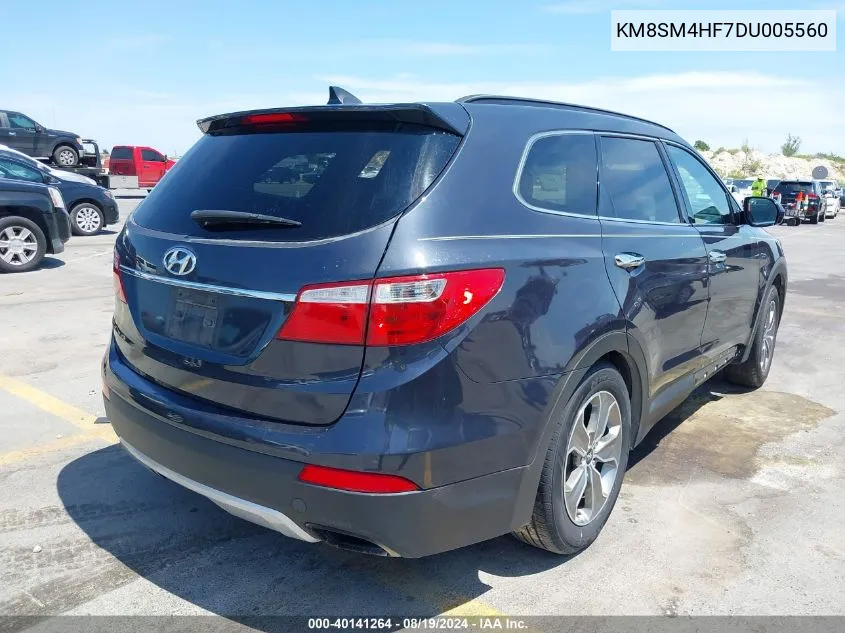 2013 Hyundai Santa Fe Gls VIN: KM8SM4HF7DU005560 Lot: 40141264