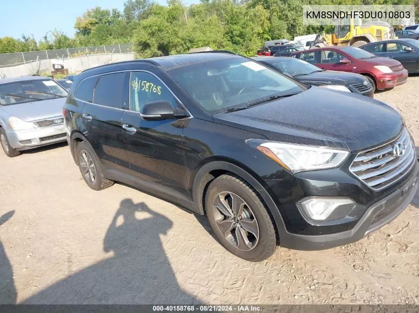 2013 Hyundai Santa Fe Gls VIN: KM8SNDHF3DU010803 Lot: 40158768