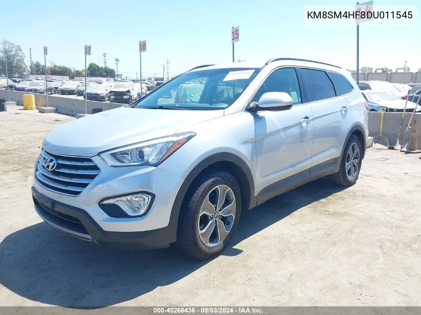 KM8SM4HF8DU011545 2013 Hyundai Santa Fe Gls