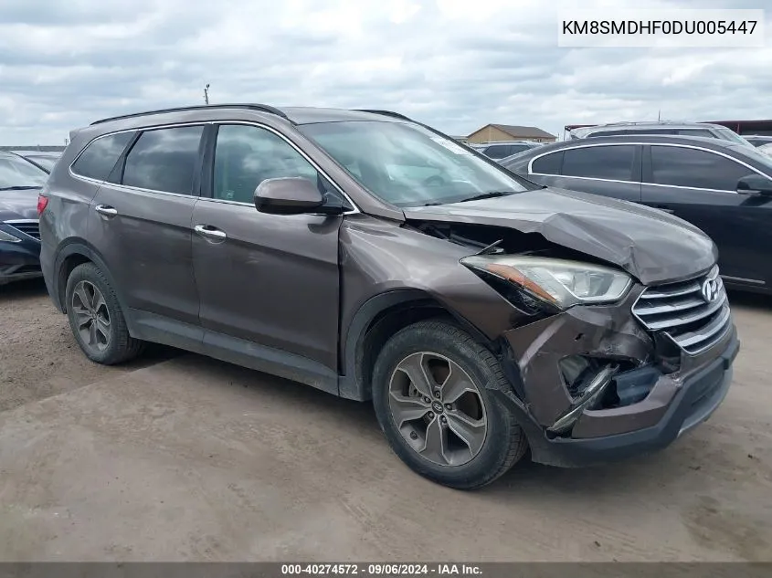 2013 Hyundai Santa Fe Gls VIN: KM8SMDHF0DU005447 Lot: 40274572