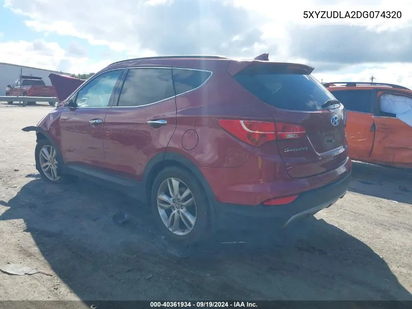 2013 Hyundai Santa Fe Sport 2.0T VIN: 5XYZUDLA2DG074320 Lot: 40361934