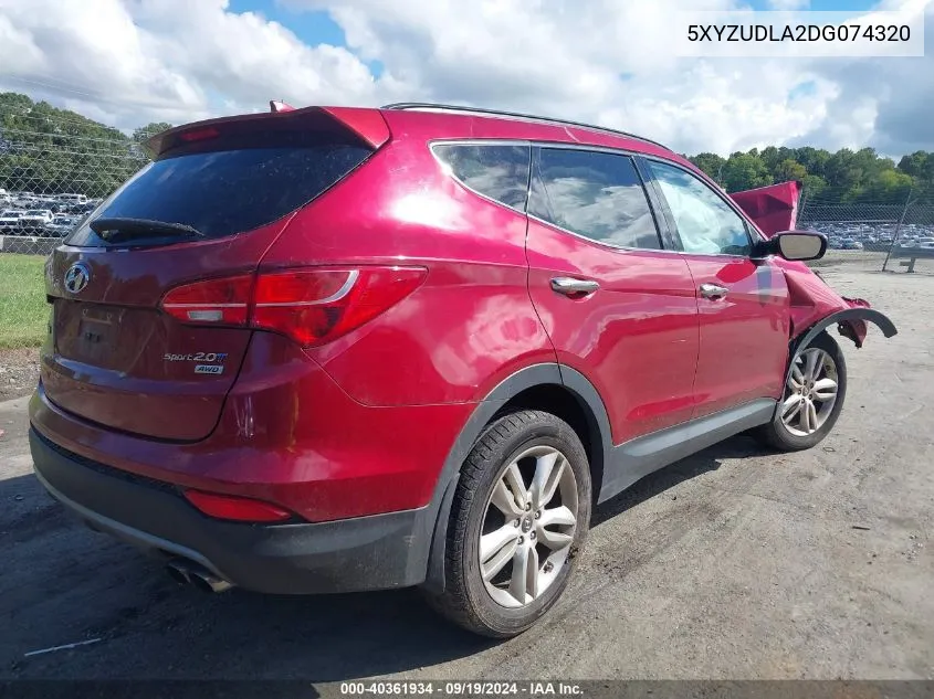 5XYZUDLA2DG074320 2013 Hyundai Santa Fe Sport 2.0T