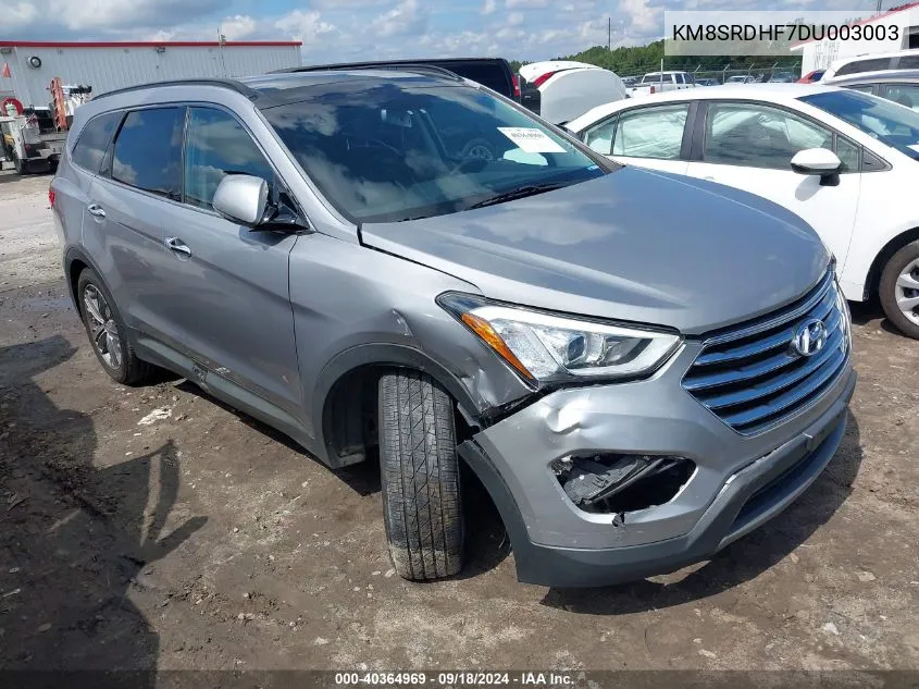 2013 Hyundai Santa Fe Limited VIN: KM8SRDHF7DU003003 Lot: 40364969