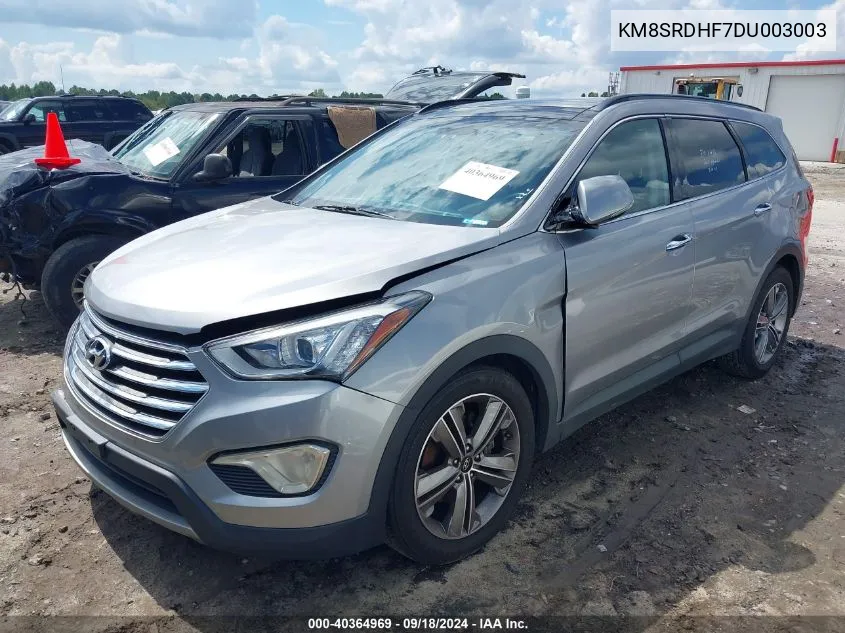 2013 Hyundai Santa Fe Limited VIN: KM8SRDHF7DU003003 Lot: 40364969