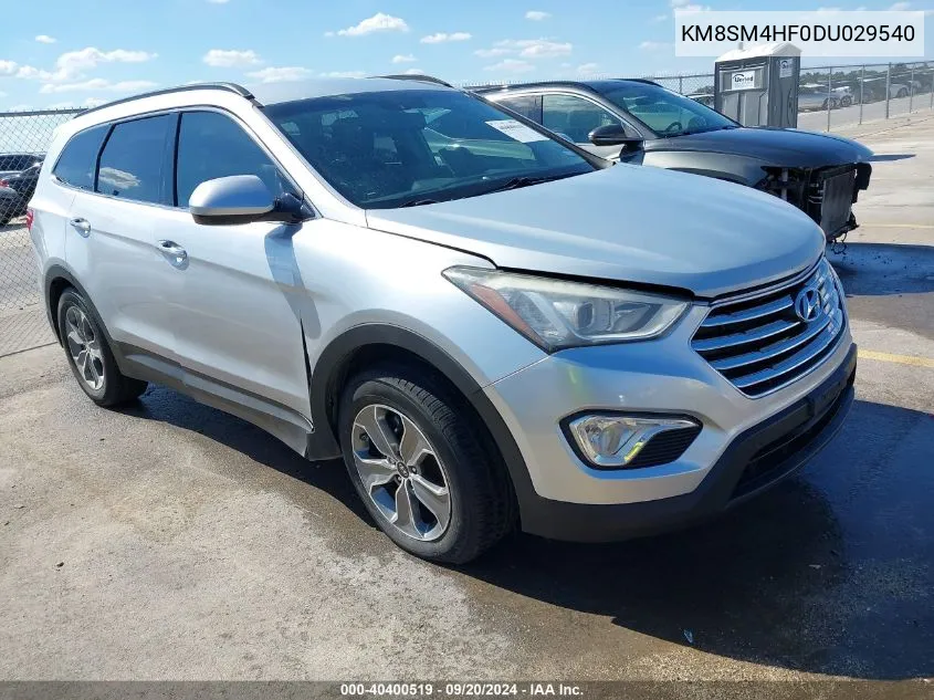 2013 Hyundai Santa Fe Gls VIN: KM8SM4HF0DU029540 Lot: 40400519