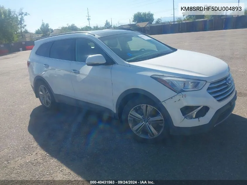 KM8SRDHF5DU004893 2013 Hyundai Santa Fe Limited