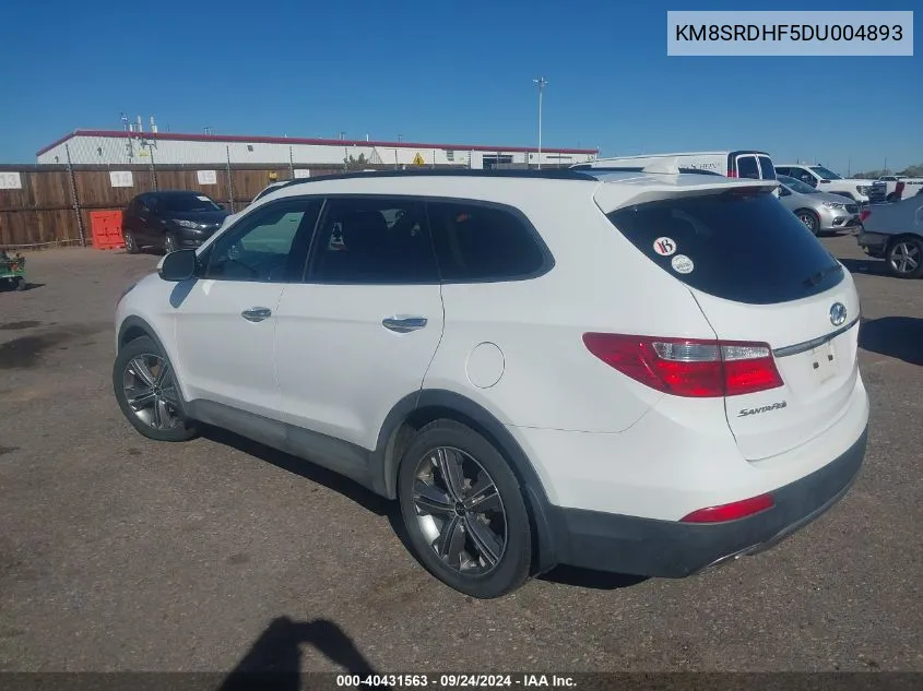 KM8SRDHF5DU004893 2013 Hyundai Santa Fe Limited