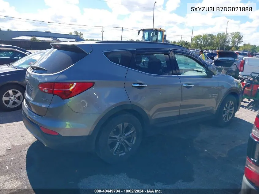 2013 Hyundai Santa Fe Sport VIN: 5XYZU3LB7DG021888 Lot: 40449794