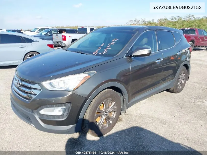 2013 Hyundai Santa Fe Sport VIN: 5XYZU3LB9DG022153 Lot: 40475494